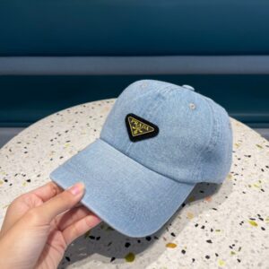 【AT12033】プラダ　デニムベースボールキャップ ✨ | Prada