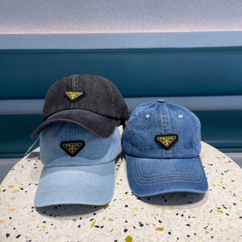 【AT12033】プラダ　デニムベースボールキャップ ✨ | Prada