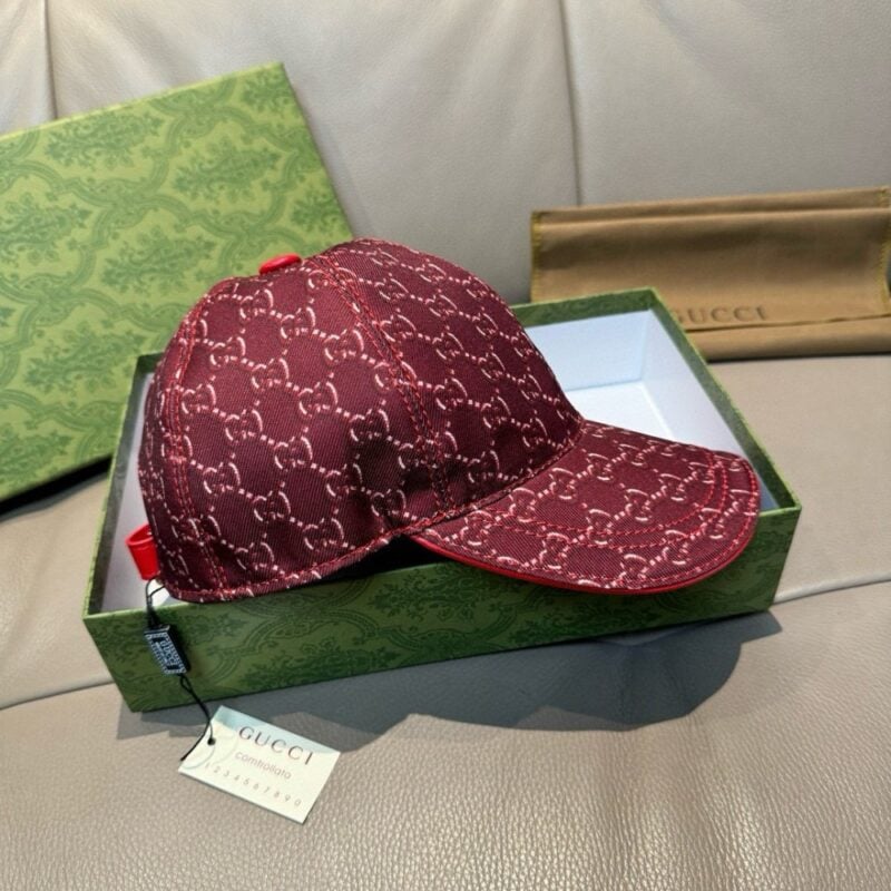 【AT12048】グッチGucci高級野球帽、シルクスクリーン クラシックロゴ ワインレッド 超快適 ファッショナブル ストリートスタイルにおすすめ | Gucci Firenze
