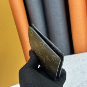【AT13391】ルイヴィトン Monogram Macassarキャンバスウォレット、ブラック天然牛革仕上げ、優雅な男性向け小型ウォレット | Louis Vuitton Paris