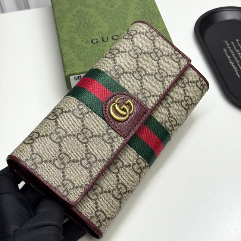 【AT13402】グッチGGモノグラム長財布 - クラシックな織りテープと最上級カーフスキン素材 | Gucci Firenze