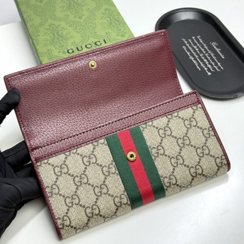 【AT13402】グッチGGモノグラム長財布 - クラシックな織りテープと最上級カーフスキン素材 | Gucci Firenze