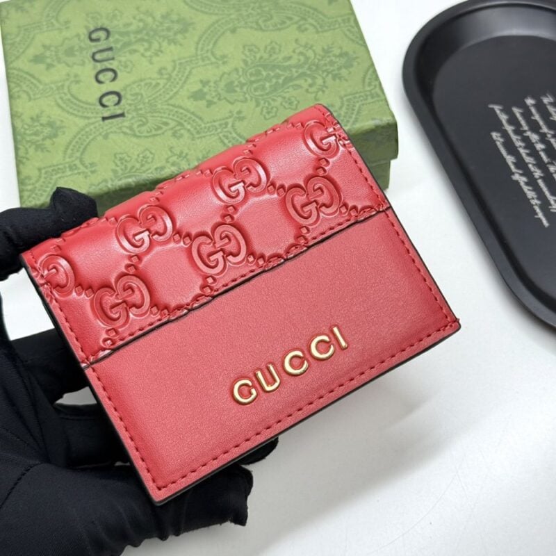 【AT13408】Gucciグッチ レディース 豪華な赤色折り畳み財布 センス溢れるファッションアイテム | Gucci Firenze