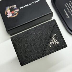 【AT13425】プラダのエレガントな高級名刺入れ、輸入頭皮革使用、ファッショナブルなエリートのためのアクセサリー、都会の内に秘めた品味を表現 | Prada