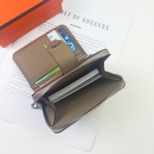 【AT13462】エルメス(Hermès) シルクインシリーズ カード付き財布 | 豪華なアプリコット色デザイン | Hermes