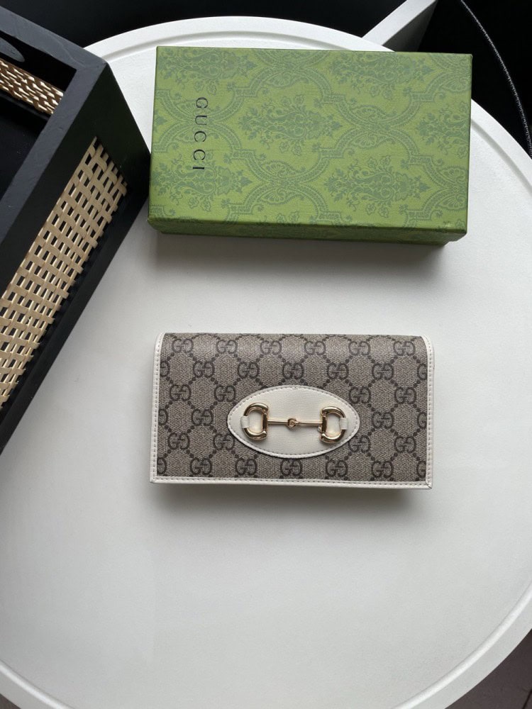 【AT13515】グッチクラシック1961シリーズサプリームキャンバス&牛革折りたたみ財布 | Gucci Italy
