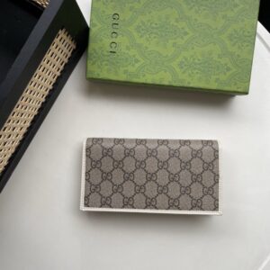 【AT13515】グッチクラシック1961シリーズサプリームキャンバス&牛革折りたたみ財布 | Gucci Italy