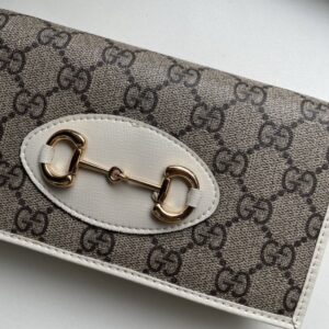 【AT13515】グッチクラシック1961シリーズサプリームキャンバス&牛革折りたたみ財布 | Gucci Italy