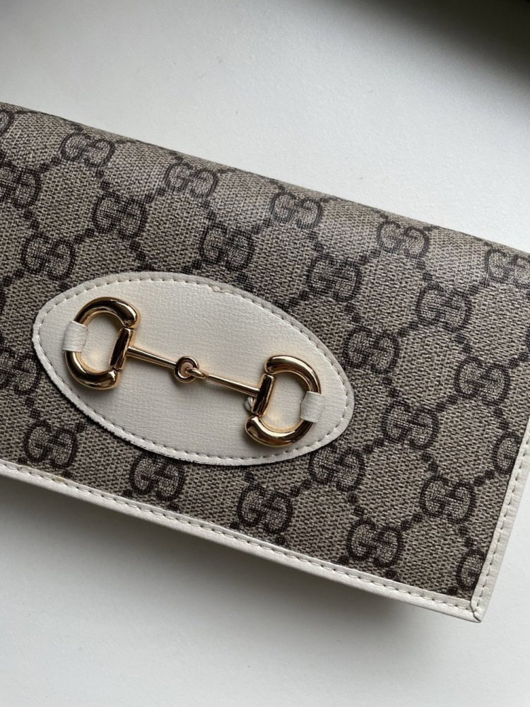 【AT13515】グッチクラシック1961シリーズサプリームキャンバス&牛革折りたたみ財布 | Gucci Italy