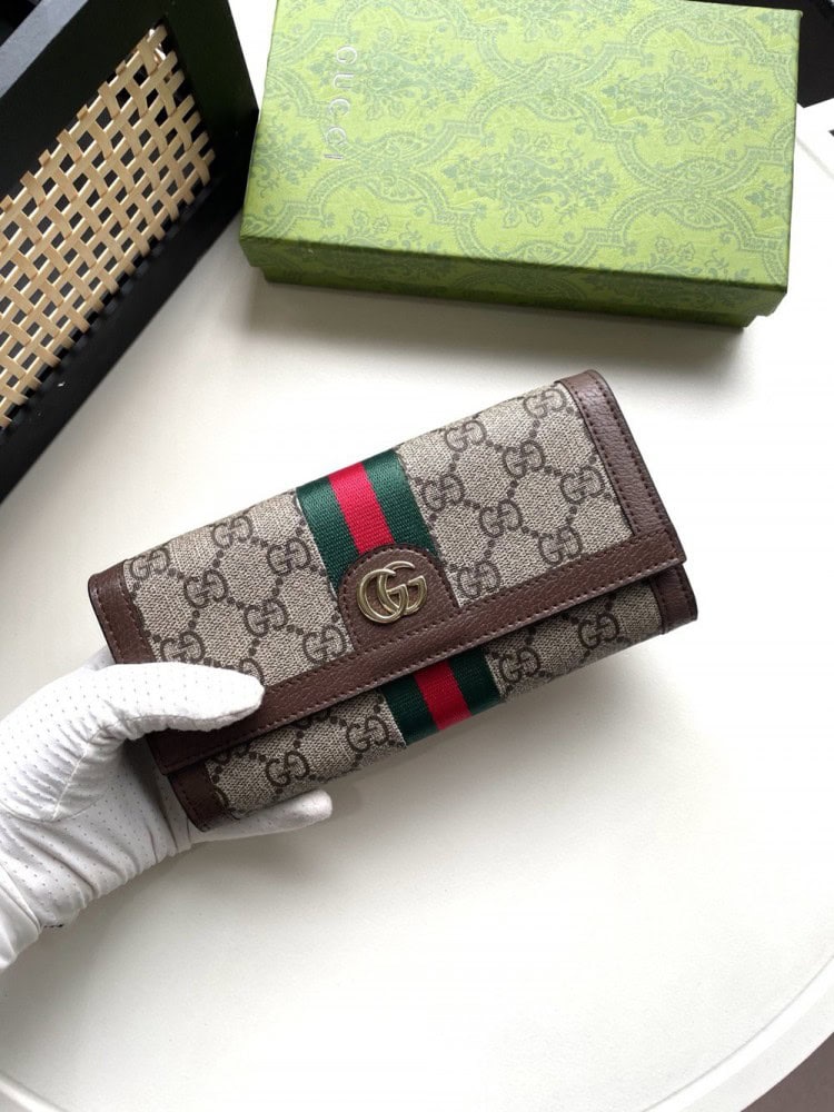 【AT13523】グッチ Gucci 高級レザー財布 モノグラム柄 多機能デザイン チェーン付きバッグ エレガントなカラー | Gucci Italy