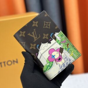 【AT13533】ルイ・ヴィトンLV ブルー パンダパスポートホルダー、高級アートと実用性が融合した旅行用アクセサリー | LV