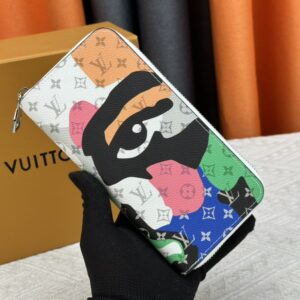【AT13547】ルイ・ヴィトンのゴーストフェイスシリーズ財布、20×10cm、多機能カード収納、ビジネスにもカジュアルにも対応 | Louis Vuitton Paris