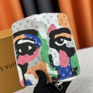 【AT13547】ルイ・ヴィトンのゴーストフェイスシリーズ財布、20×10cm、多機能カード収納、ビジネスにもカジュアルにも対応 | Louis Vuitton Paris