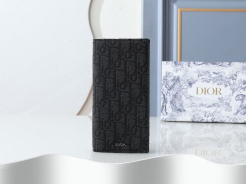 【AT13893】ディオールの高級贅沢な長財布 - オブリークプリント生地と金属ロゴ付き | Dior Paris