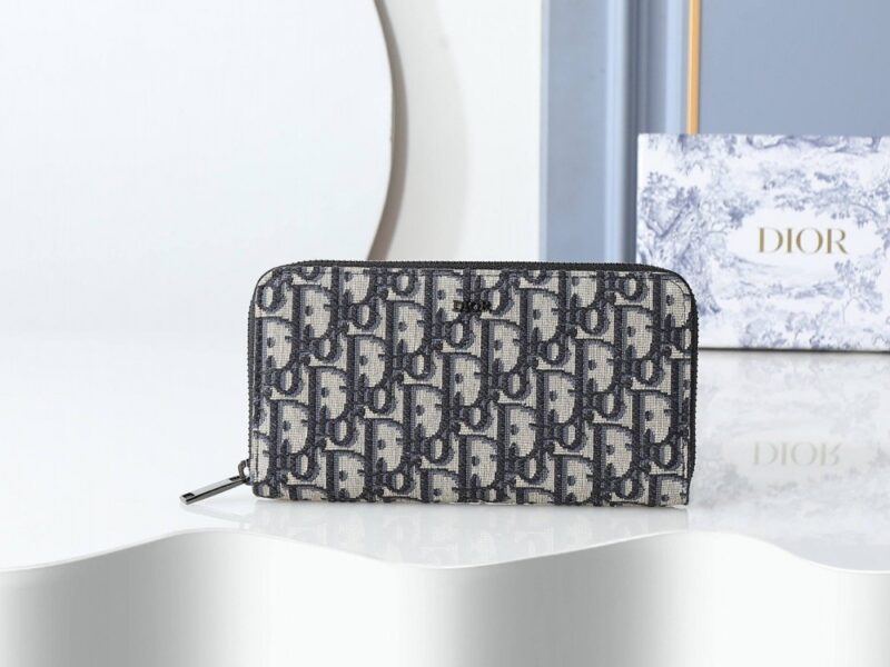 【AT13900】Dior ディオール ハイエンド豪華なロングウォレット：Oblique刺繍生地、高級なカードスロット、滑らかな牛革裏地 | Dior Paris