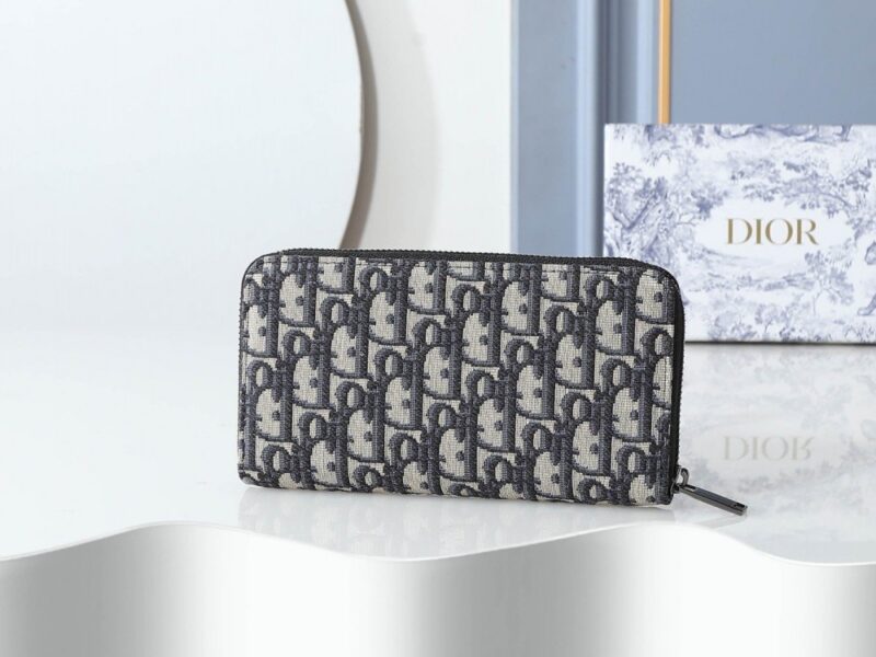 【AT13900】Dior ディオール ハイエンド豪華なロングウォレット：Oblique刺繍生地、高級なカードスロット、滑らかな牛革裏地 | Dior Paris