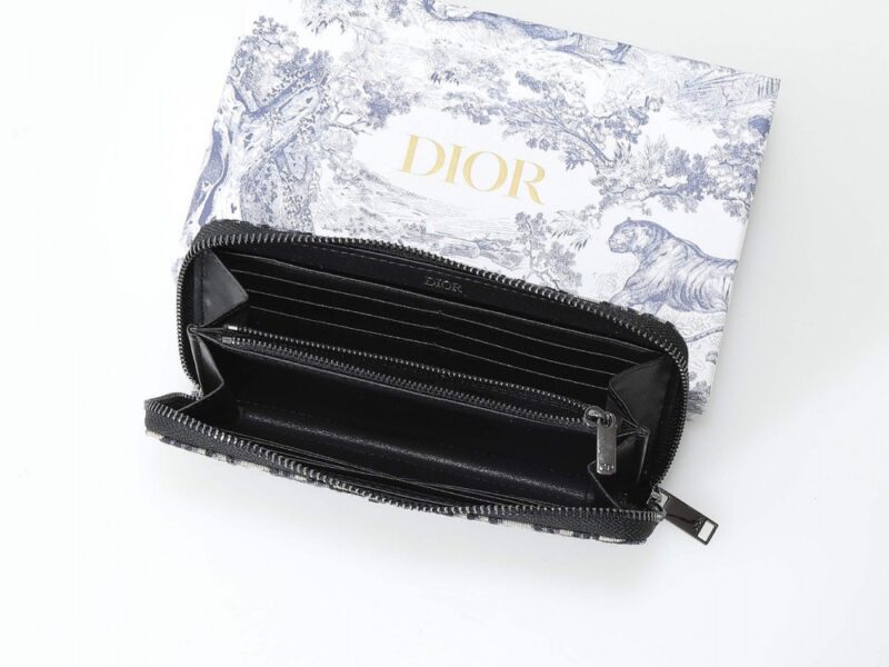 【AT13900】Dior ディオール ハイエンド豪華なロングウォレット：Oblique刺繍生地、高級なカードスロット、滑らかな牛革裏地 | Dior Paris