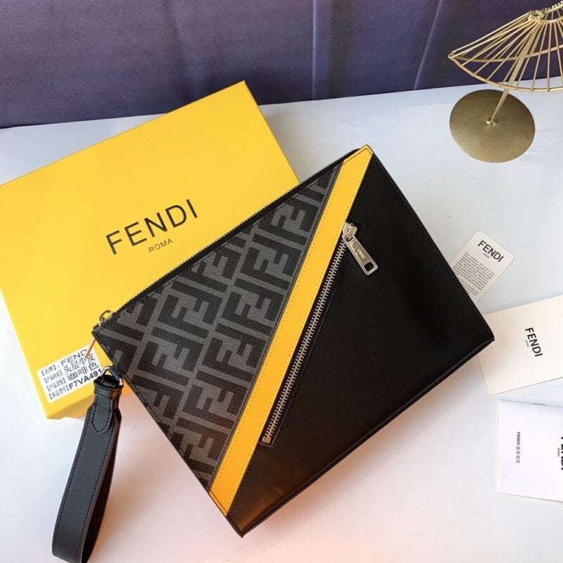 【AT13911】Fendi（フェンディ）のジオメトリックパッチワークデザイン ハンドバッグ - 上品な贅沢と都会の魅力を演出 | Fendi