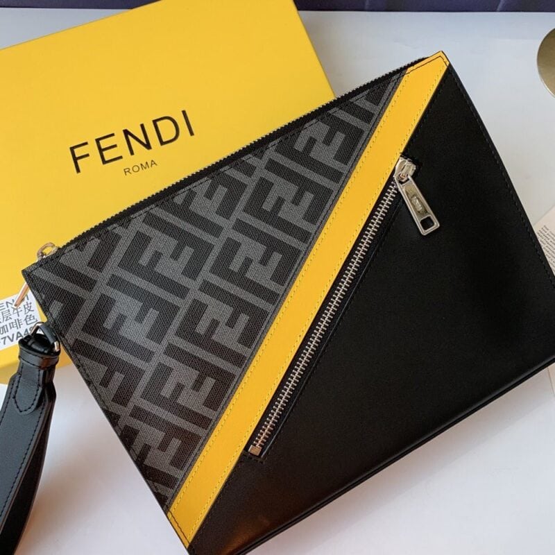 【AT13911】Fendi（フェンディ）のジオメトリックパッチワークデザイン ハンドバッグ - 上品な贅沢と都会の魅力を演出 | Fendi