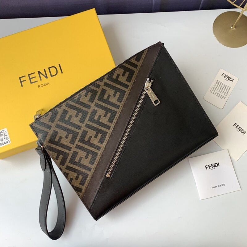 【AT13912】フェンディ・ローマ クラシッククラッチバッグ - 高級都会ファッションを演出 | Fendi