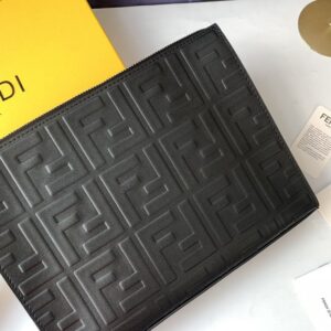 【AT13914】フェンディエレガントなナッパレザークラッチバッグ、都会のエリートスタイルを象徴する | Fendi