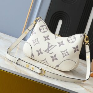 【AT13918】Monogram 純白エンボスカーフスキンハンドバッグ、都会的な女性のための究極のファッションアイテム | LV