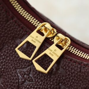 【AT13921】ルイ・ヴィトンのブローニュハンドバッグ - ゴールドチェーンデザインとワインレッドカラー | Louis Vuitton Paris