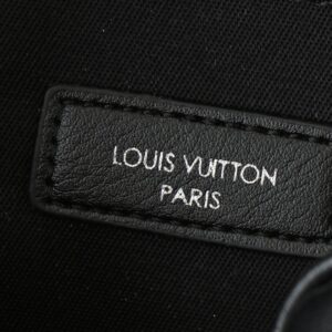 【AT13922】ルイ・ヴィトンLV黒牛革ハンドバッグ パール飾りリベット装飾付き | Louis Vuitton Malletier