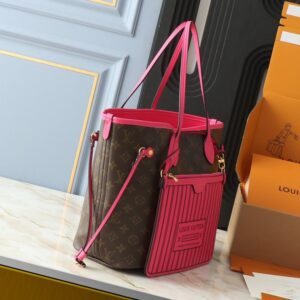 【AT13931】ルイ・ヴィトンのNeverfullシリーズ ダミエ･アズール ローズ レッド ハンドバッグ | Louis Vuitton Paris