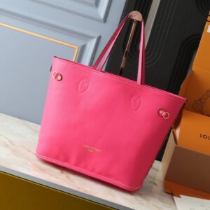 【AT13931】ルイ・ヴィトンのNeverfullシリーズ ダミエ･アズール ローズ レッド ハンドバッグ | Louis Vuitton Paris