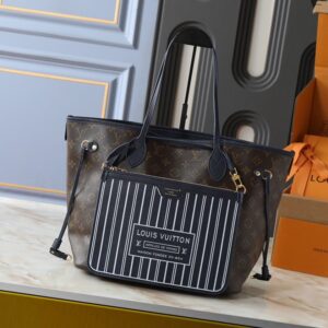 【AT13933】ルイ・ヴィトンNeverfullバッグ：エレガントなDamier Azur素材のハイエンドなバッグ | LV