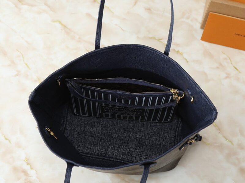 【AT13933】ルイ・ヴィトンNeverfullバッグ：エレガントなDamier Azur素材のハイエンドなバッグ | LV