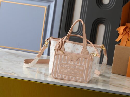 【AT13935】ルイ・ヴィトンのDamier Azur Neverfullハンドバッグ - 軽やかでエレガントなデザイン | Louis Vuitton