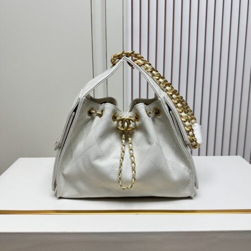 【AT13947】高級感漂うアートデザイン レザーチェーンバケツ型バッグ Prada | Chanel Paris