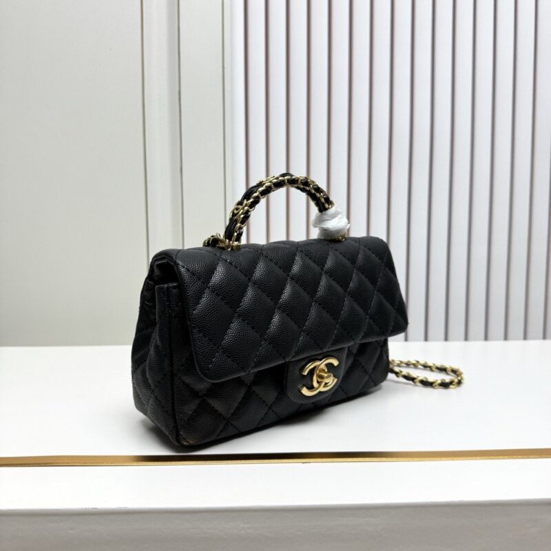 【AT13962】ラグジュアリーブランドのクラシックなダイヤモンド柄ラムスキンレザーチェーンハンドバッグ | Chanel Paris