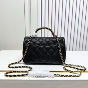 【AT13962】ラグジュアリーブランドのクラシックなダイヤモンド柄ラムスキンレザーチェーンハンドバッグ | Chanel Paris