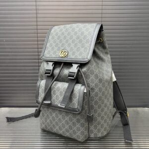 【AT14124】グッチOphidiaシリーズ リュックサック - 高級GGプリント生地とダブルバックルデザイン | Gucci