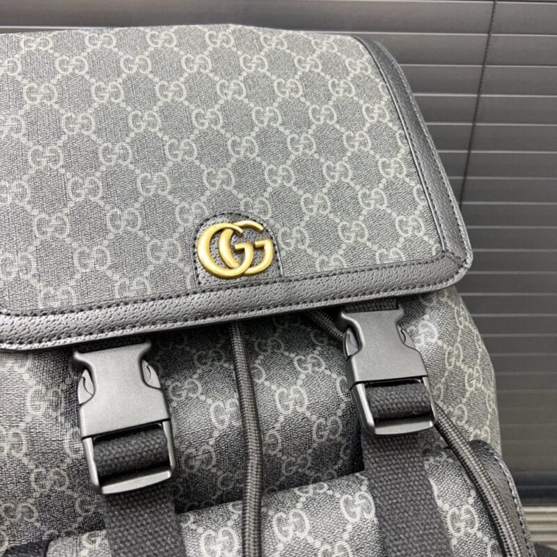 【AT14124】グッチOphidiaシリーズ リュックサック - 高級GGプリント生地とダブルバックルデザイン | Gucci