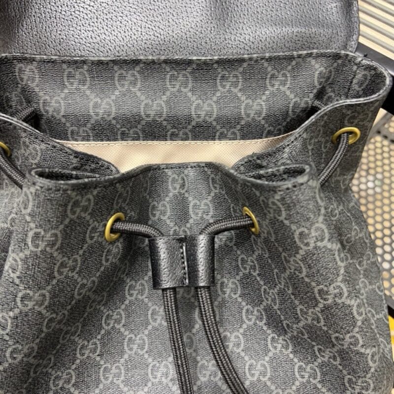 【AT14124】グッチOphidiaシリーズ リュックサック - 高級GGプリント生地とダブルバックルデザイン | Gucci