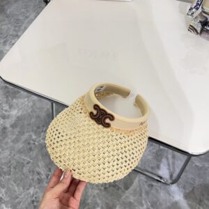 【AT1611】CELINEの2024年夏の新作、レーザーカット編みの日よけ帽子🔅軽やかな高級感～