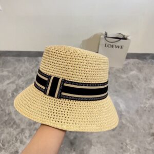 【AT1630】💛【DIORディオール】2024年の新作ブランド編み帽子ストローハット。夏のビーチでのおすすめ！新素材で編まれた质感満点💯