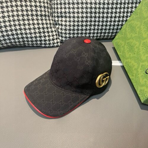 【AT1679】包装布袋付き、Gucci(グッチ)の新作オリジナル野球帽、金属製のダブルG、店頭最新モデル、正規品の金型で作られた五金部品、キャンバス生地+最上級牛革使用、工場製品質！品質は最高で、基本的なヘッドサイズは56、パッチで調整可能。