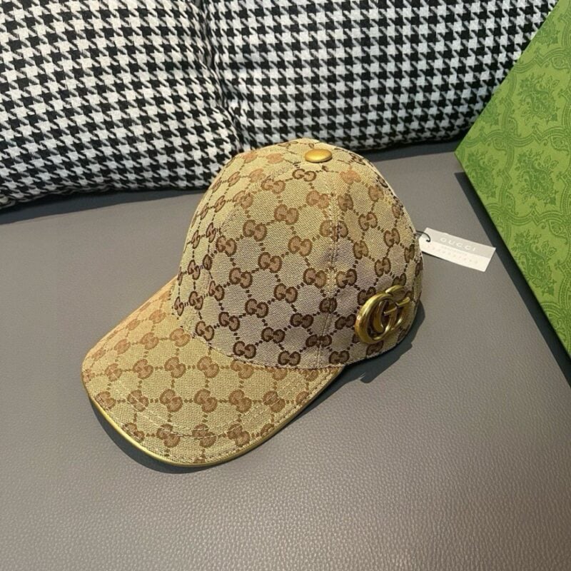 【AT1680】包装布袋つき、Gucci(グッチ)の新作オリジナル野球帽、メタルダブルG、店内最新作、帆布素材+上質な牛革！質は抜群で、基本的なヘッドサイズ56、パッチ調節可能。