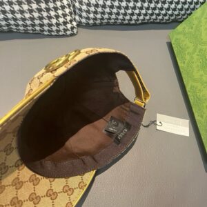 【AT1680】包装布袋つき、Gucci(グッチ)の新作オリジナル野球帽、メタルダブルG、店内最新作、帆布素材+上質な牛革！質は抜群で、基本的なヘッドサイズ56、パッチ調節可能。