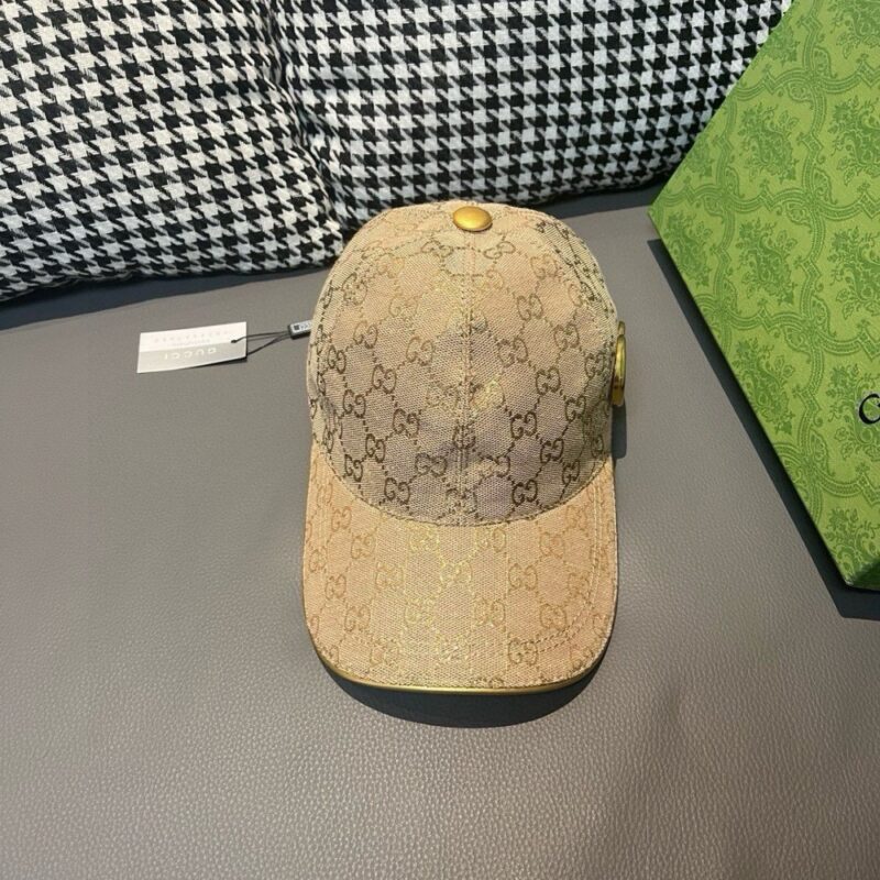 【AT1681】パッケージ付きの布袋と、Gucci（グッチ）の新しいオリジナルの野球帽、金属製のダブルG、最新の店頭仕様、キャンバス生地+最上級の牛革を使用！品質が素晴らしく、基本的な頭囲は56ですが、パッチを調整できます。