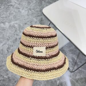 【AT1690】💛防塵袋【セリーヌ (CELINE)】2024年新作のカラフルなシンプルバケットハット～シンプルでエレガント🔅日焼け防止設計、折りたたみ可能