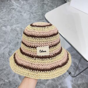 【AT1690】💛防塵袋【セリーヌ (CELINE)】2024年新作のカラフルなシンプルバケットハット～シンプルでエレガント🔅日焼け防止設計、折りたたみ可能