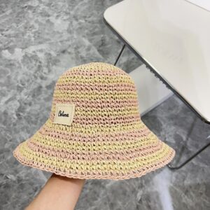 【AT1691】CELINEセリーヌの2024年新作、レインボーパッチワークのシンプルなフィッシャーマンハット～シンプルで大人っぽい🔅UVカットデザイン、折りたたみ可能な一品。