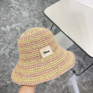 【AT1691】CELINEセリーヌの2024年新作、レインボーパッチワークのシンプルなフィッシャーマンハット～シンプルで大人っぽい🔅UVカットデザイン、折りたたみ可能な一品。