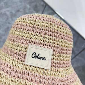 【AT1691】CELINEセリーヌの2024年新作、レインボーパッチワークのシンプルなフィッシャーマンハット～シンプルで大人っぽい🔅UVカットデザイン、折りたたみ可能な一品。